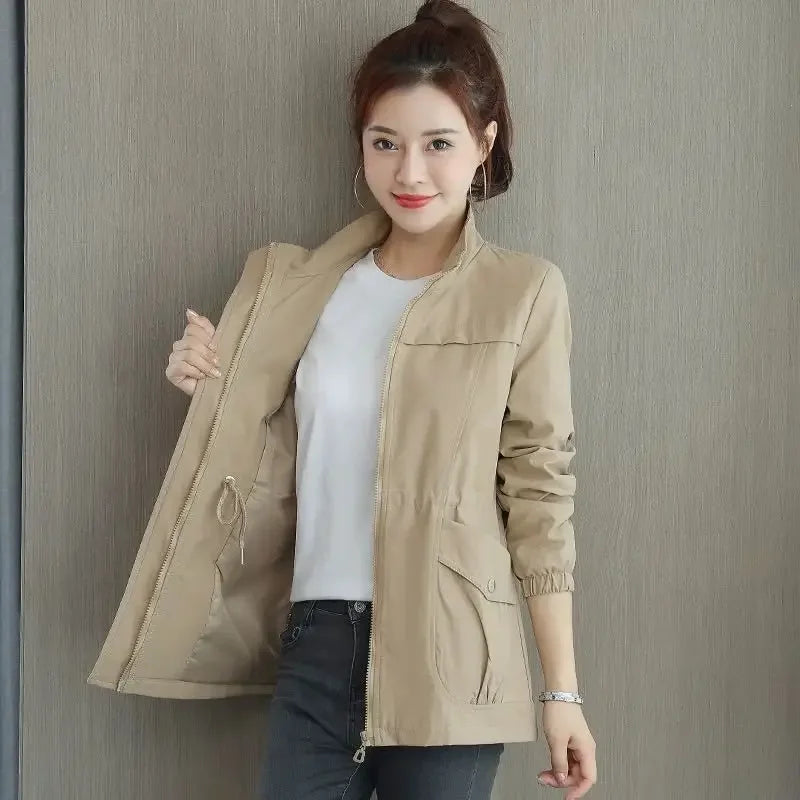 Waist-fitted Slimming Petite Jacket For Women Spring Autumn.