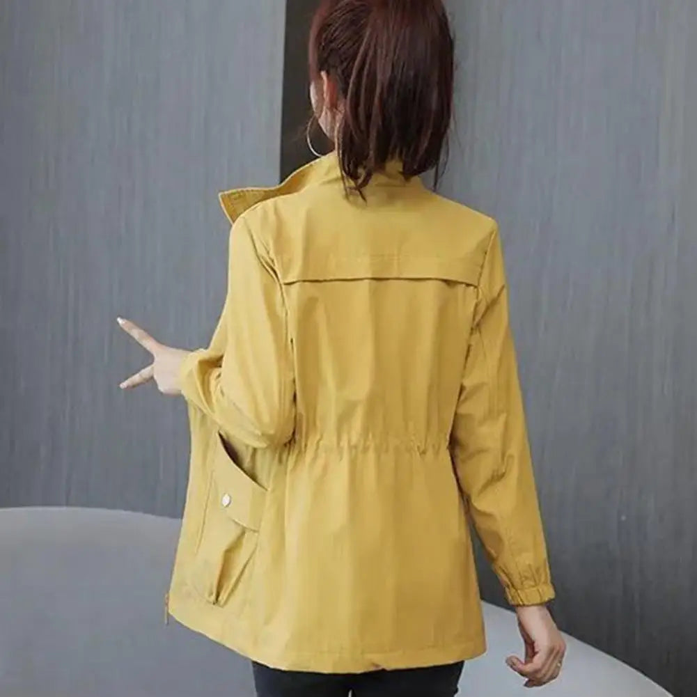 Long Sleeve Women Coat Women Windbreaker Jacket