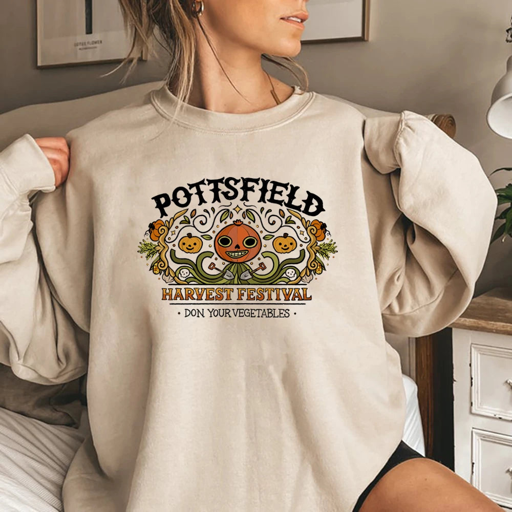 Vintage Pottsfield Harvest Festival Sweatshirt Over The Garden Wall Hoodie Pumpkin Halloween Fall Sweatshirt.