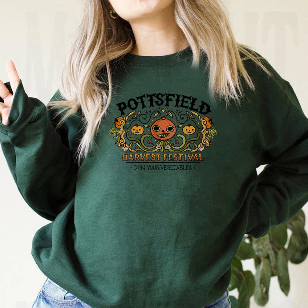 Vintage Pottsfield Harvest Festival Sweatshirt Over The Garden Wall Hoodie Pumpkin Halloween Fall Sweatshirt.