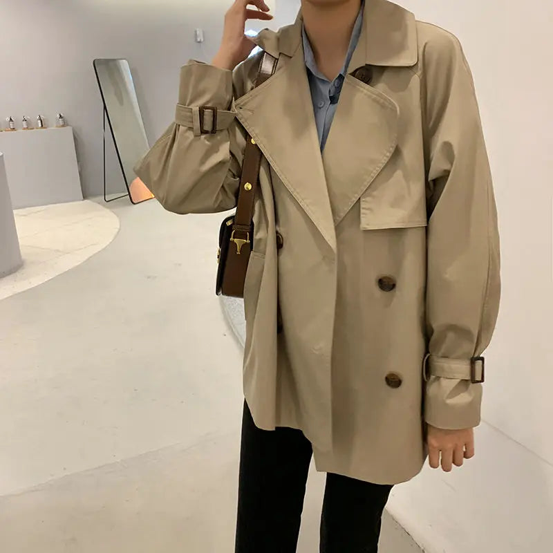 Trench Coat Women's Short  Spring And Autumn New British Style Temperament Jacket