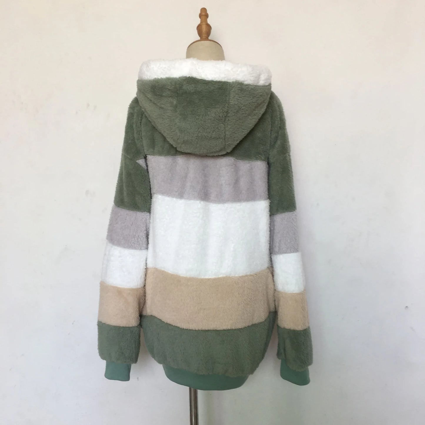 Oversized Jacket for Women  Autumn Winter Warm Plush Pocket Hoodie